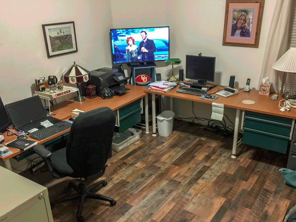 Laminate flooring upgrade in office